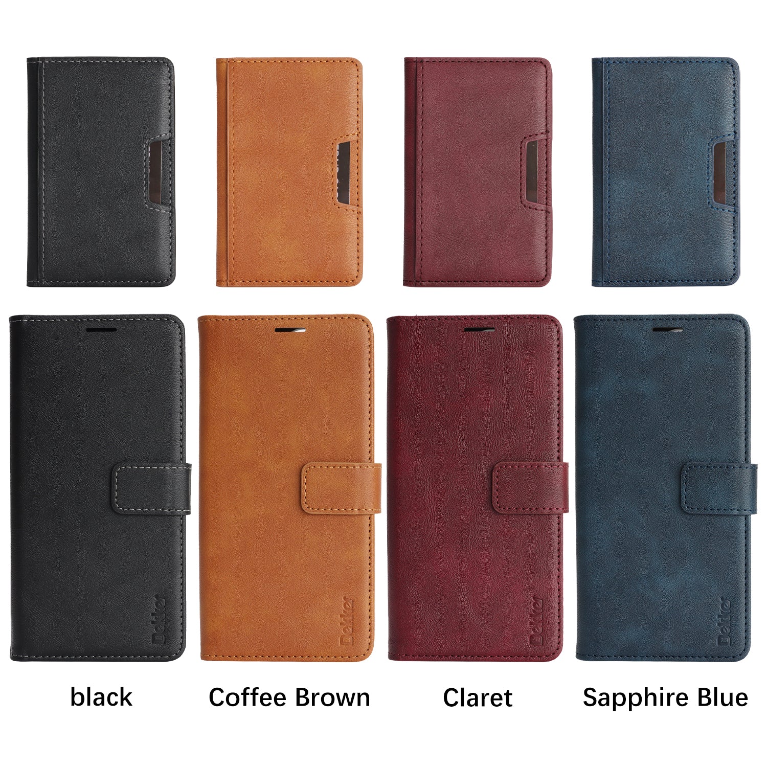 SunAram Magnetic Leather Wallet Case for Samsung Galaxy (S24/S25/S26 Ultra/Plus), N52 Ring Magnet, MagSafe Wireless Charging, 3 Card + 1 Wallet Slots & 2-Fold 5-Card Holder