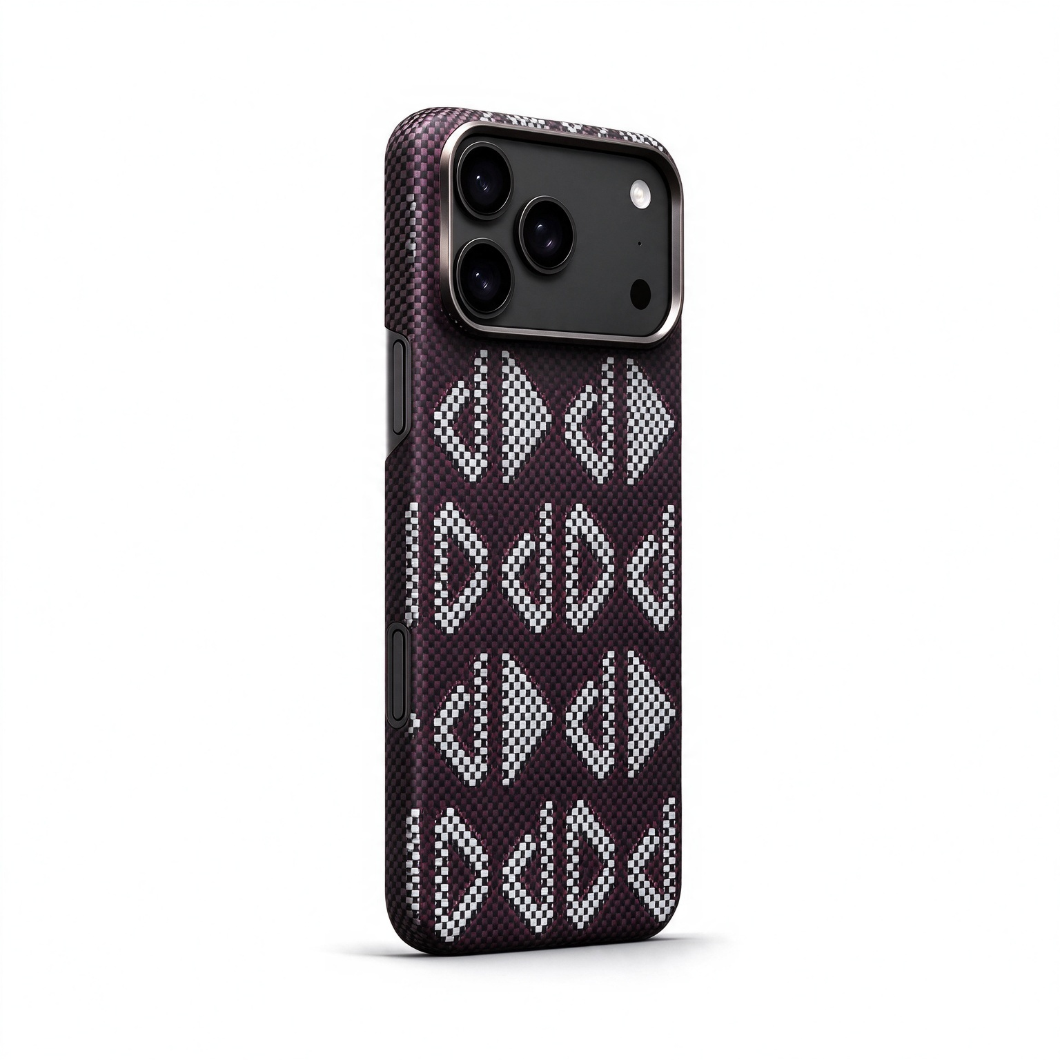 SunAram Geometric Aramid Fiber Magnetic Edge Case for iPhone 18 Pro Max`