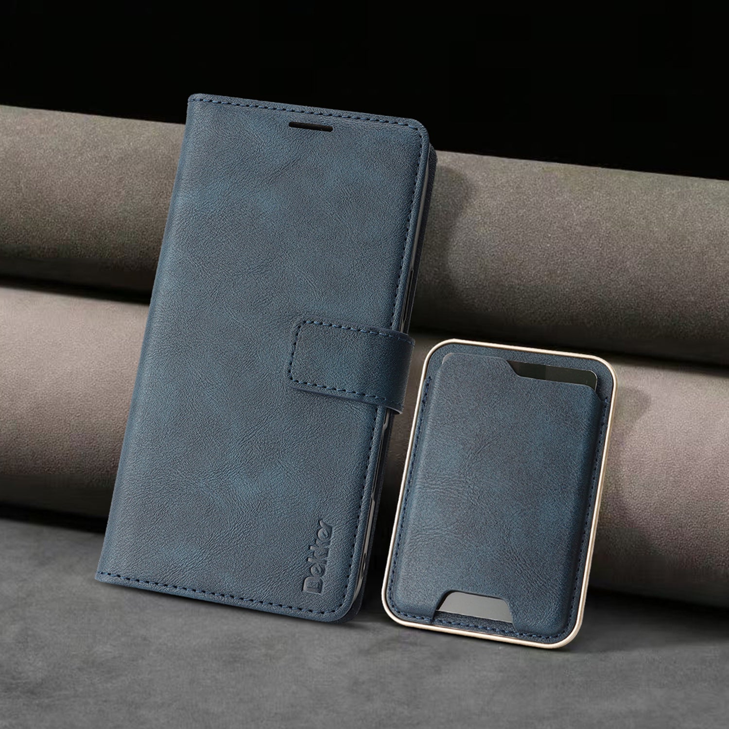 SunAram Magnetic Leather Wallet Case for Samsung Galaxy (S26/S25/S24 Ultra/Plus) with N52 Magnet, MagSafe Wireless Charging, 3 Card Slots & Slim Card Holder