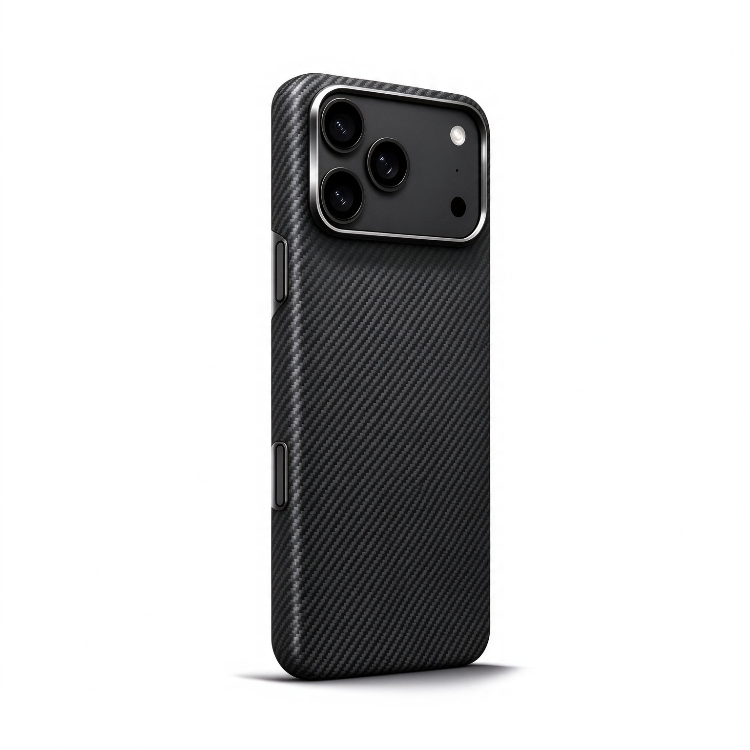 SunAram Plain Carbon Twill Aramid Fiber Magnetic Case for iPhone 18 Pro Max
