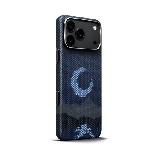 SunAram Moon Ridge Weave Print Aramid Fiber Magnetic Case for iPhone 18 Pro Max